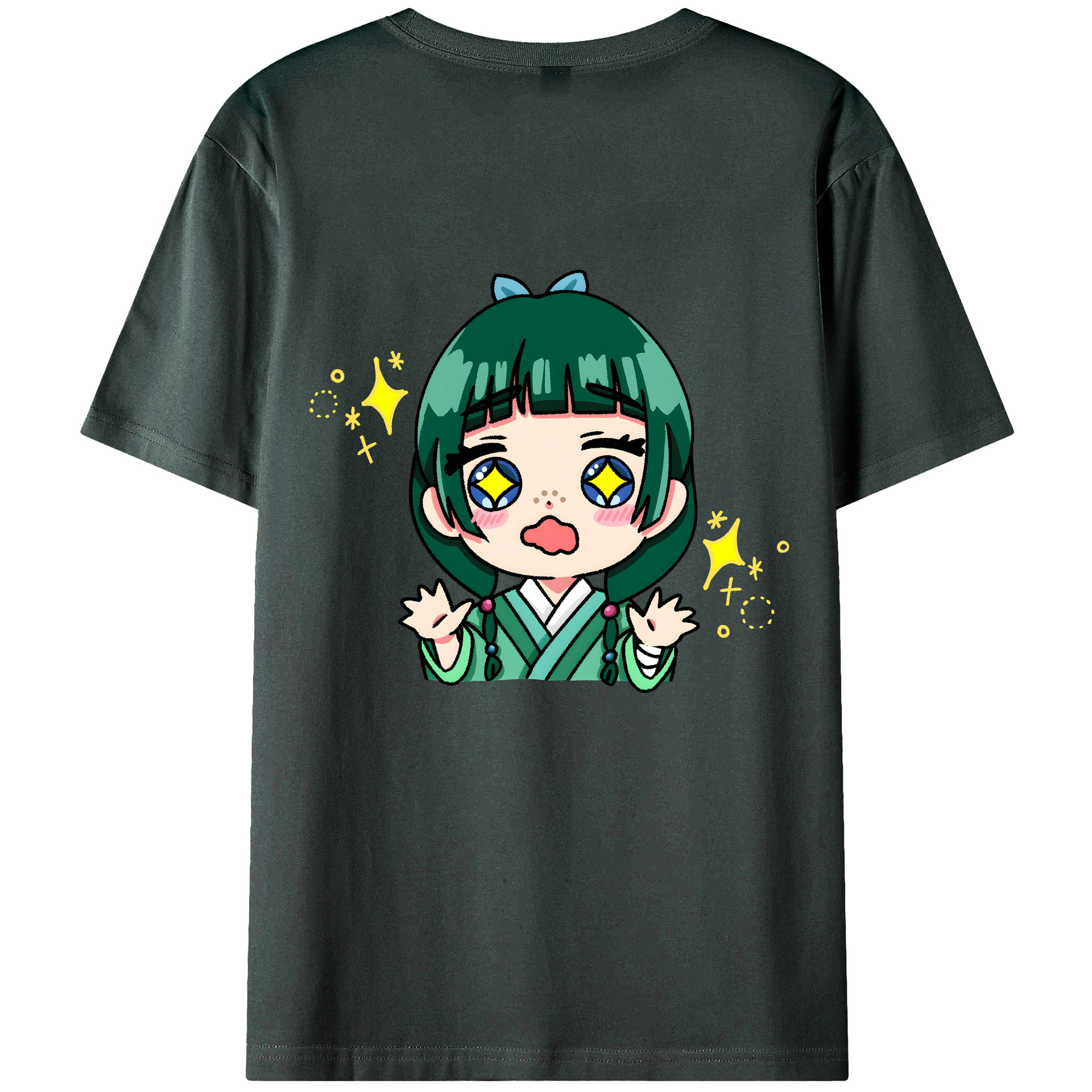 （画像用） 薬屋のひとりごと The Apothecary Diaries 綿100％ メンズ半袖Tシャツ（バックプリント） 通気性